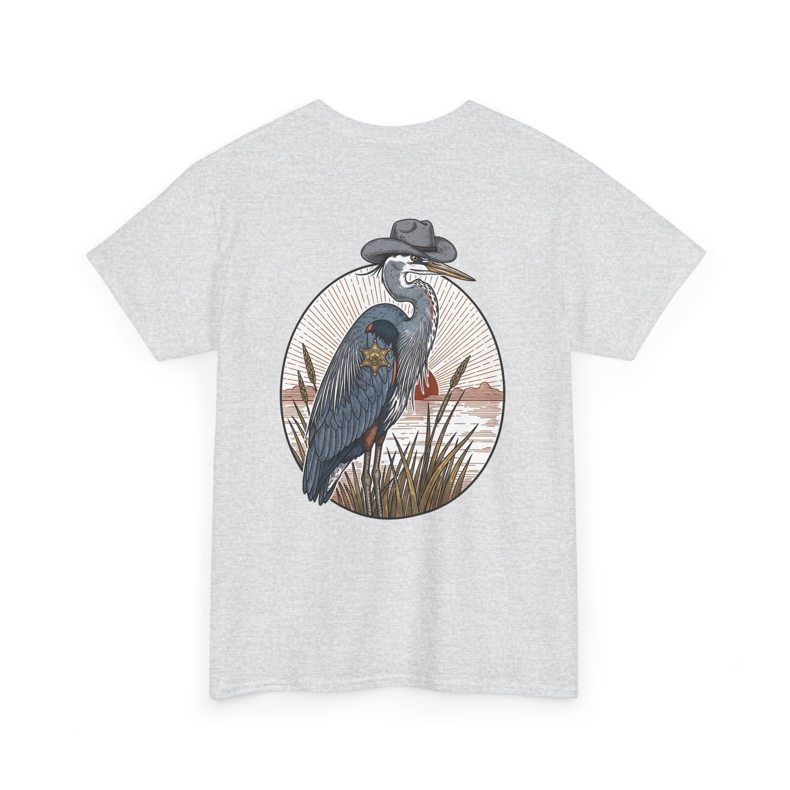 Marsh Marshal Shirt Blue Heron Tee Coastal Bird Watcher Gift Gildan Heavy Cotton T-Shirt Southern SheriffGraphic Funny Lowcountry Animal Top - Image 16