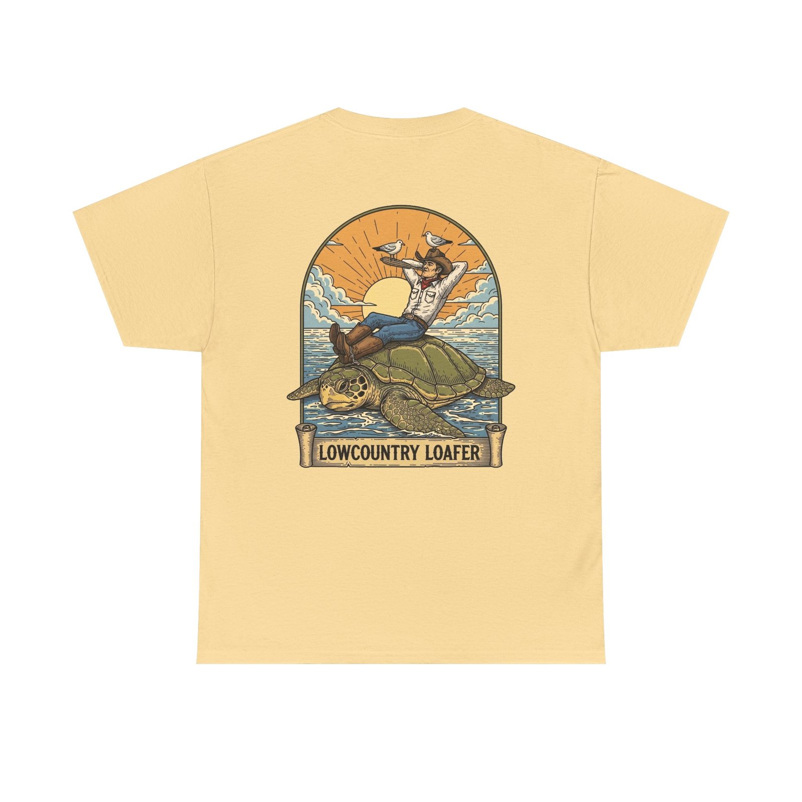Lowcountry Loafer Sea Turtle T-Shirt | Southern Coastal Marsh Graphic Tee | Relaxed Preppy Beach Aesthetic | Saltwater Soul Gift - Image 18