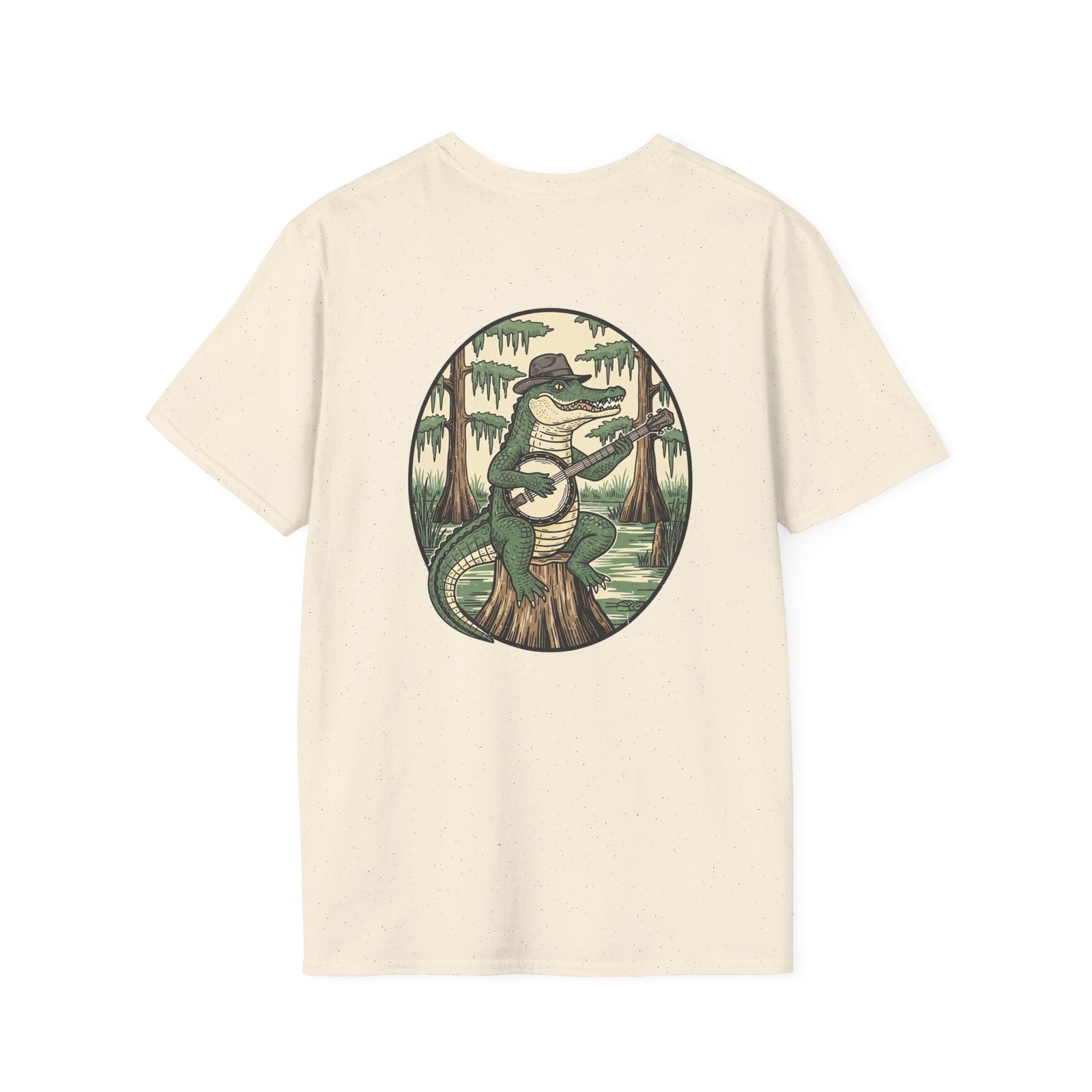 Funny Alligator Shirt Comfort banjo Gator Tee Southern Music Gift Swamp Rock T-Shirt Bluegrass Lover Top Lowcountry Marsh Graphic