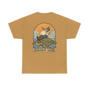 Lowcountry Loafer Sea Turtle T-Shirt | Southern Coastal Marsh Graphic Tee | Relaxed Preppy Beach Aesthetic | Saltwater Soul Gift