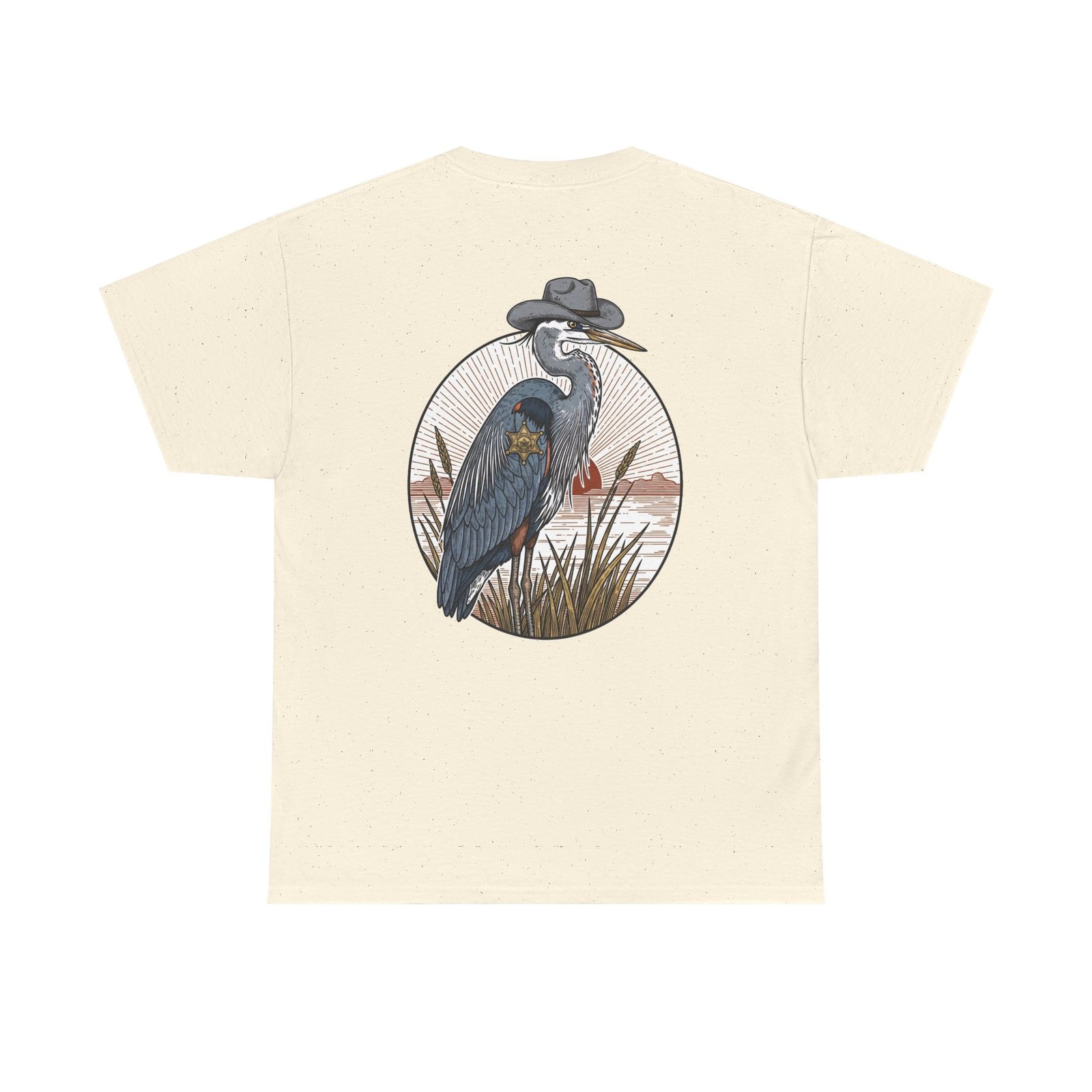 Marsh Marshal Shirt Blue Heron Tee Coastal Bird Watcher Gift Gildan Heavy Cotton T-Shirt Southern SheriffGraphic Funny Lowcountry Animal Top - Image 26