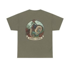 Seahorse Cowboy T-Shirt | Coastal Cowboy Graphic Tee | Bucking Seahorse Rodeo | Retro Southern Humor | Lowcountry Ocean Apparel