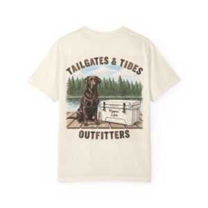 Chocolate Lab Fishing Shirt, Rippin' Lips Cooler Tee, Lake House Dog Gift, Southern Outdoor Apparel, Chocolate Labrador Retriever Art