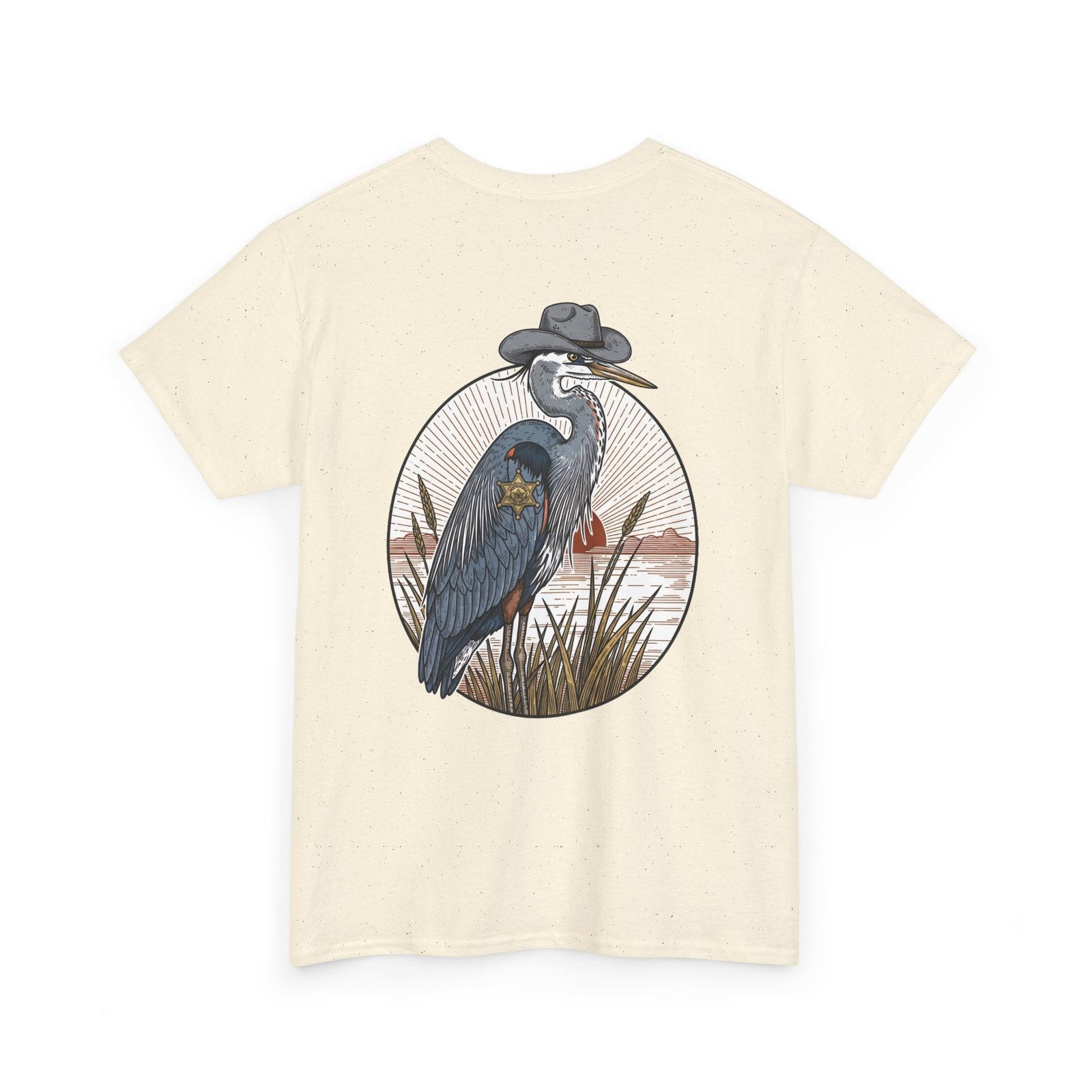 Marsh Marshal Shirt Blue Heron Tee Coastal Bird Watcher Gift Gildan Heavy Cotton T-Shirt Southern SheriffGraphic Funny Lowcountry Animal Top - Image 28
