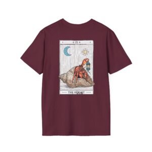 The Hermit Tarot Card Shirt Funny Hermit Crab Tee Gildan Heavy Cotton T-Shirt Coastal Witchy Gift Introvert Graphic Top Beach Bum Apparel