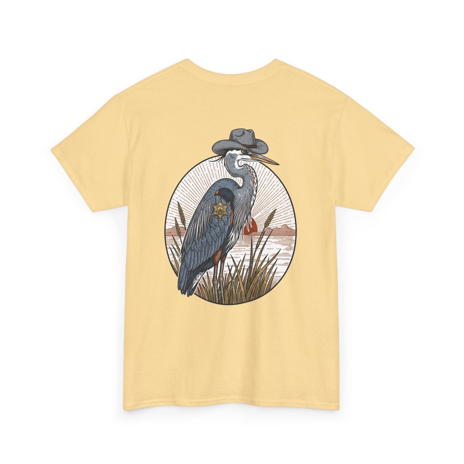 Marsh Marshal Shirt Blue Heron Tee Coastal Bird Watcher Gift Gildan Heavy Cotton T-Shirt Southern SheriffGraphic Funny Lowcountry Animal Top - Image 20