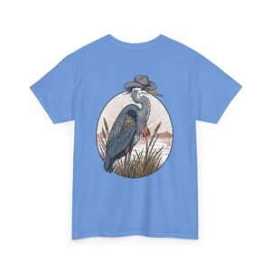 Marsh Marshal Shirt Blue Heron Tee Coastal Bird Watcher Gift Gildan Heavy Cotton T-Shirt Southern SheriffGraphic Funny Lowcountry Animal Top