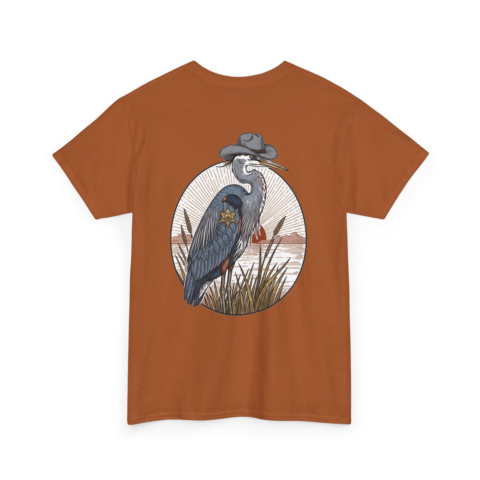 Marsh Marshal Shirt Blue Heron Tee Coastal Bird Watcher Gift Gildan Heavy Cotton T-Shirt Southern SheriffGraphic Funny Lowcountry Animal Top - Image 8