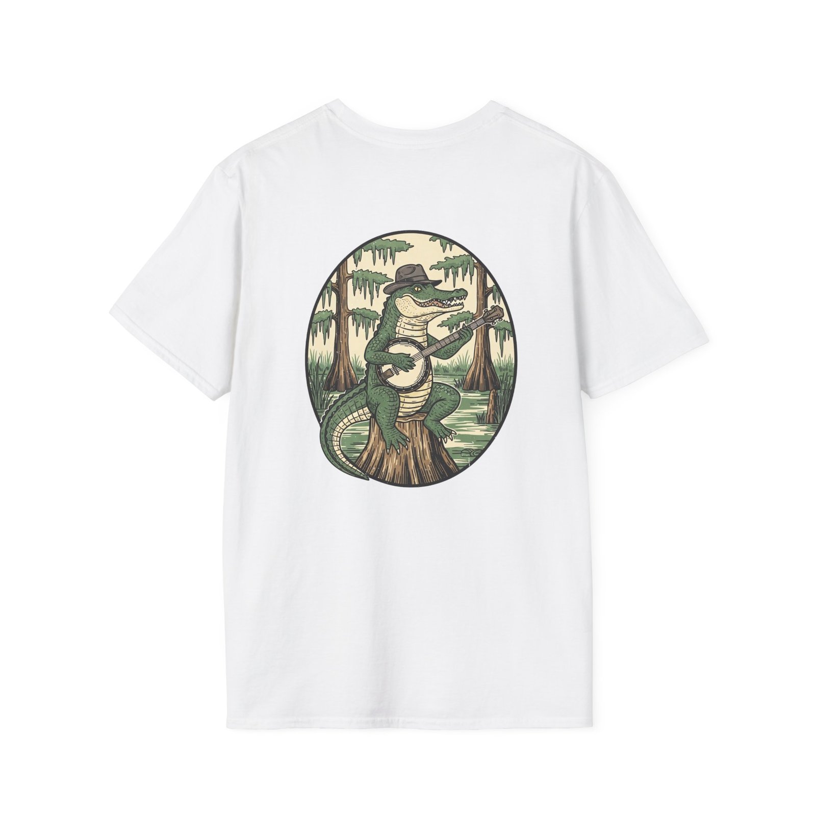 Funny Alligator Shirt Comfort banjo Gator Tee Southern Music Gift Swamp Rock T-Shirt Bluegrass Lover Top Lowcountry Marsh Graphic - Image 6