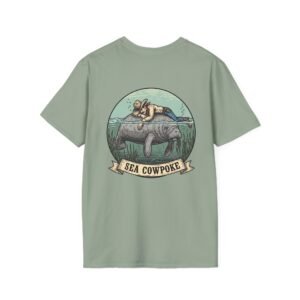 Manatee Cowboy T-Shirt | Sea Cow Graphic Tee | Slow Water Sheriff | Coastal Cowboy Apparel | Retro Florida Style | Relaxed Fit