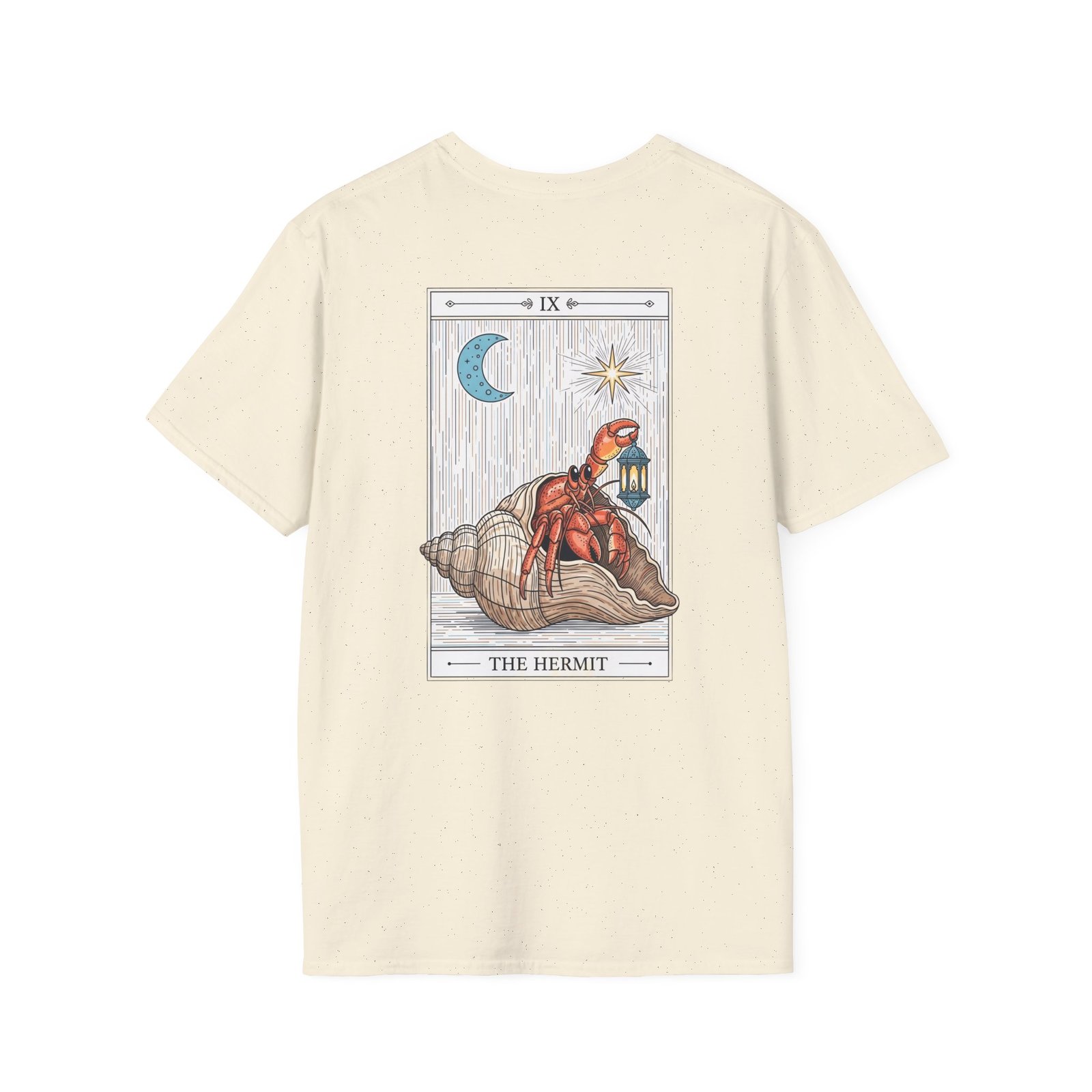 The Hermit Tarot Card Shirt Funny Hermit Crab Tee Gildan Heavy Cotton T-Shirt Coastal Witchy Gift Introvert Graphic Top Beach Bum Apparel - Image 22