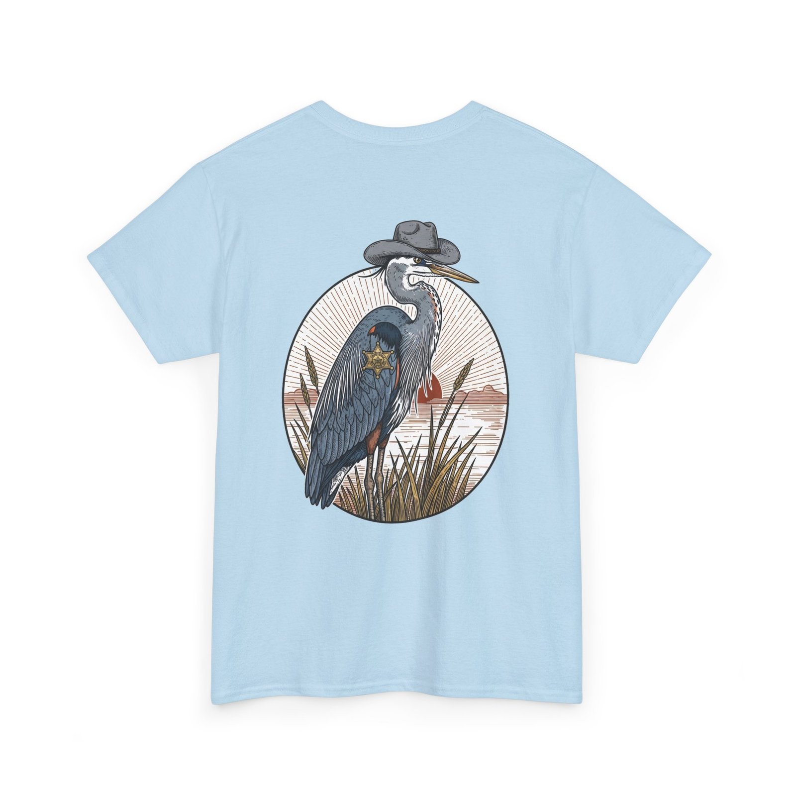 Marsh Marshal Shirt Blue Heron Tee Coastal Bird Watcher Gift Gildan Heavy Cotton T-Shirt Southern SheriffGraphic Funny Lowcountry Animal Top - Image 32