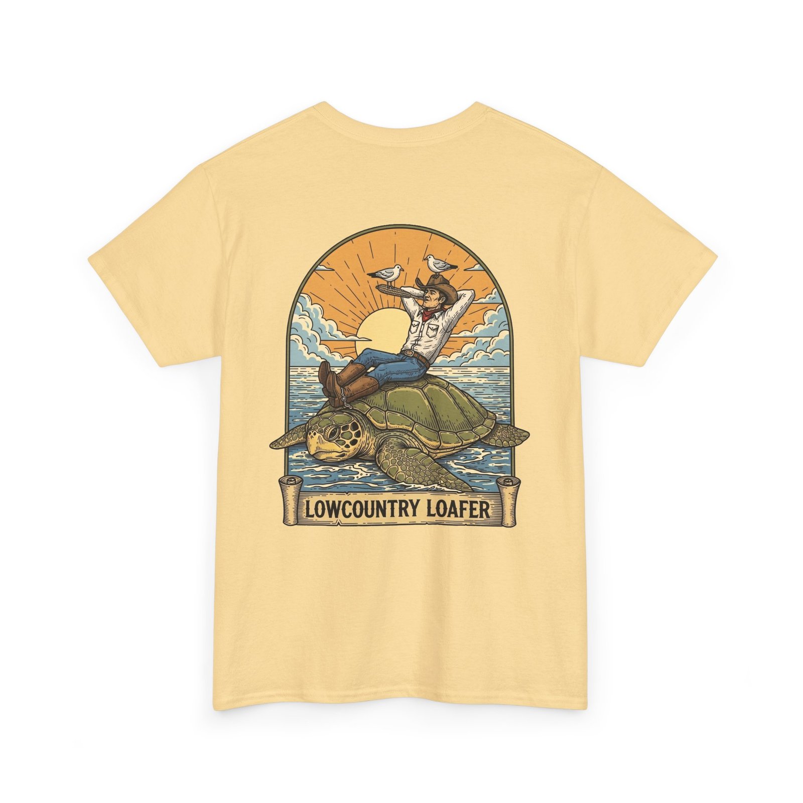 Lowcountry Loafer Sea Turtle T-Shirt | Southern Coastal Marsh Graphic Tee | Relaxed Preppy Beach Aesthetic | Saltwater Soul Gift - Image 20