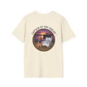 Captain of the Cooler T-Shirt | Dog, Cooler, Sunset Beach Scene