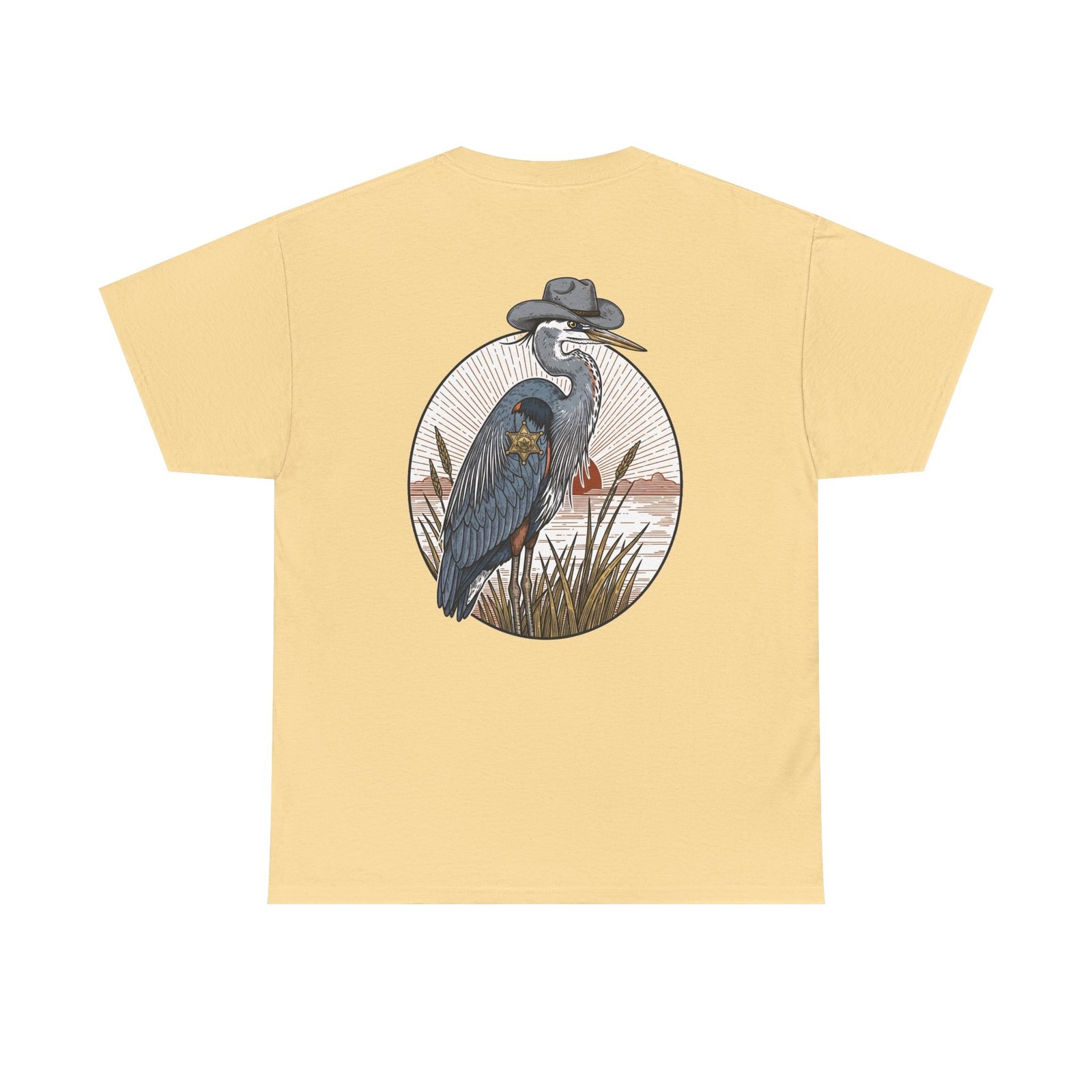 Marsh Marshal Shirt Blue Heron Tee Coastal Bird Watcher Gift Gildan Heavy Cotton T-Shirt Southern SheriffGraphic Funny Lowcountry Animal Top - Image 18