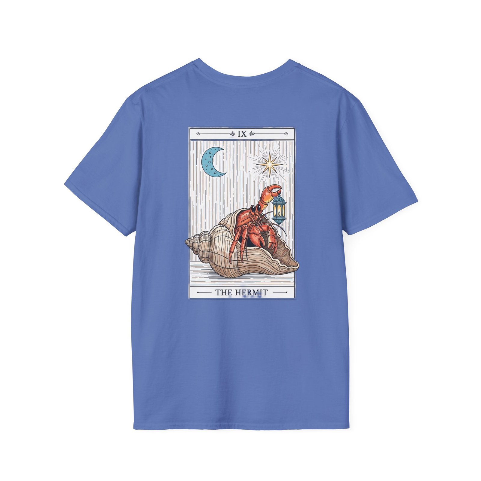 The Hermit Tarot Card Shirt Funny Hermit Crab Tee Gildan Heavy Cotton T-Shirt Coastal Witchy Gift Introvert Graphic Top Beach Bum Apparel - Image 26